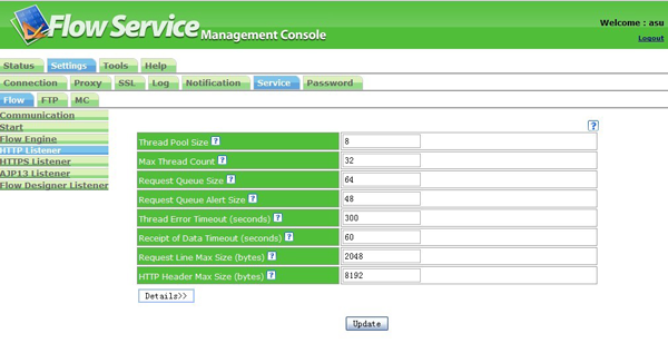 Management Console HTTP Listener