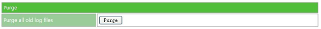 Log file deletion screen