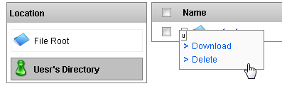 File operation menu image