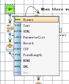 Selecting a stream type.