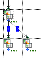 A mapper component whose output stream is processed by two mapper components, using paralleling.