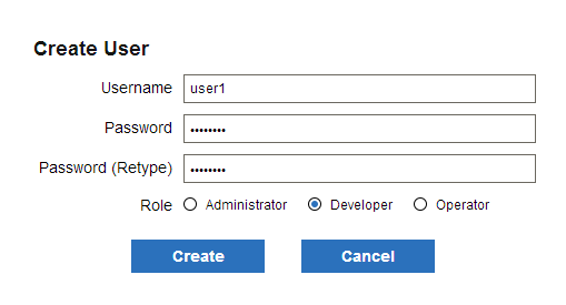 create user page