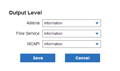 The log level for system logs.