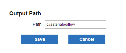 output path setting dialog box