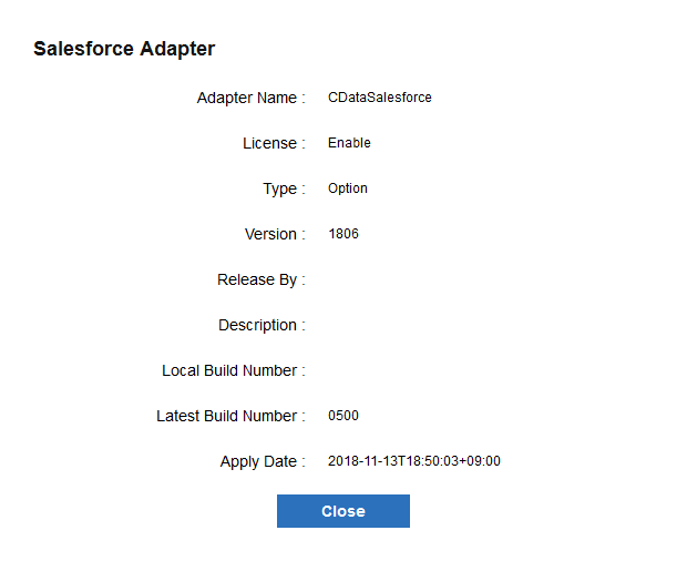 Adapter Detail Dialog